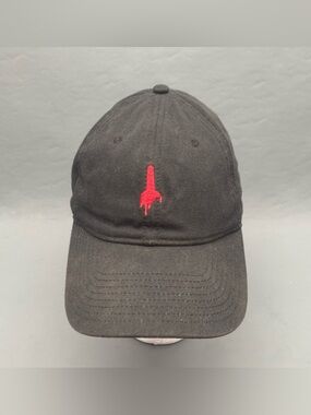 Makers Mark Bourbon Hat Black Strapback Red Wax Drip Logo Vintage Cap